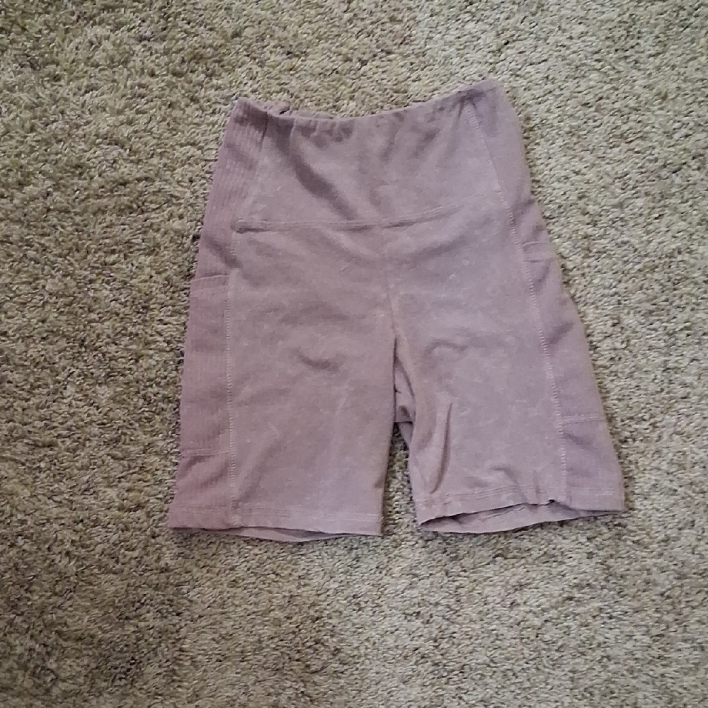 Wallflower Pink Bike Shorts Relaxed Fit Elastic Waistband